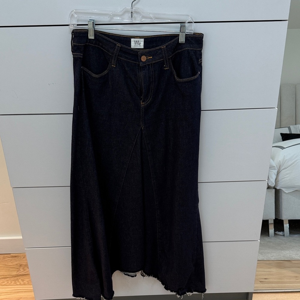 Women's Dark Indigo Denim Skirt